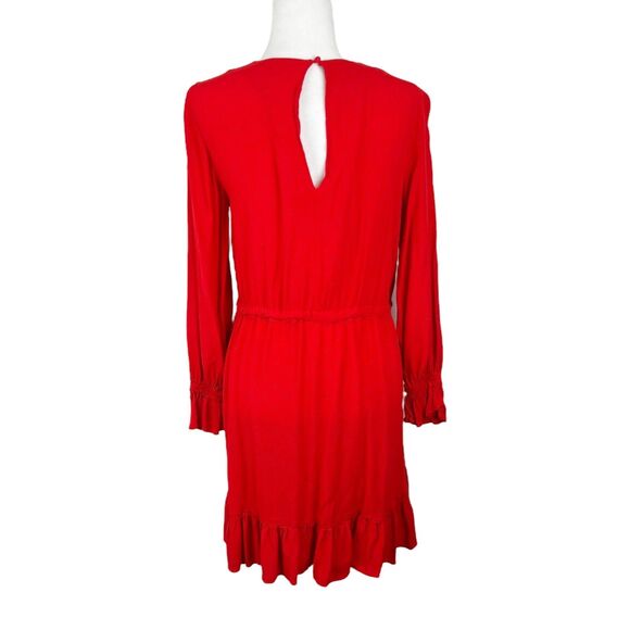 & Other Stories Paris Atelier Dress Women 8 Red Polka Dot Long Sleeve Casual - Picture 4 of 13